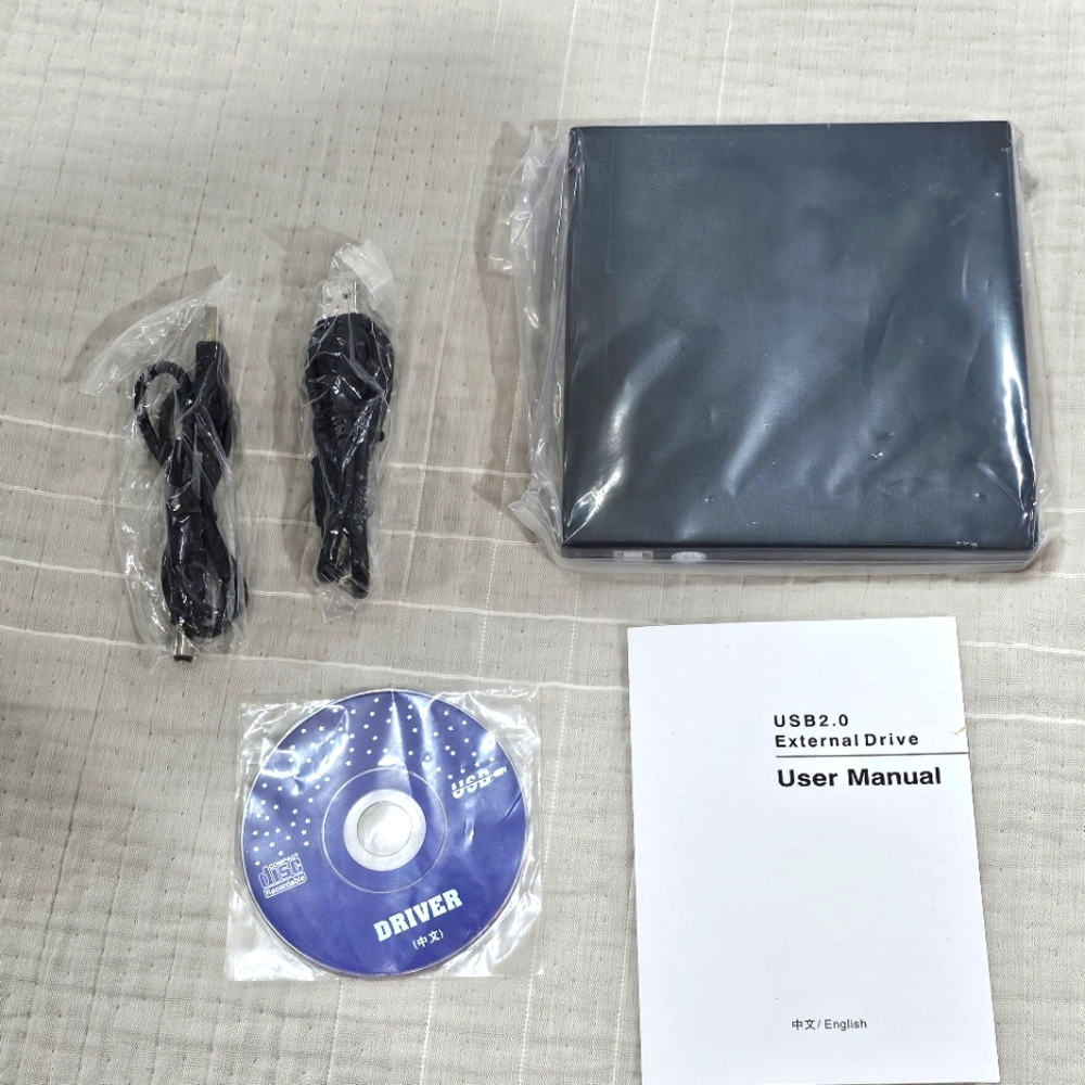 USB 2.0 Slim Portable Optical Drive CD-RW, DVD-RW Combo Drive